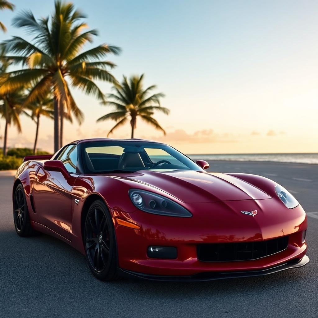 Detailed red sports car