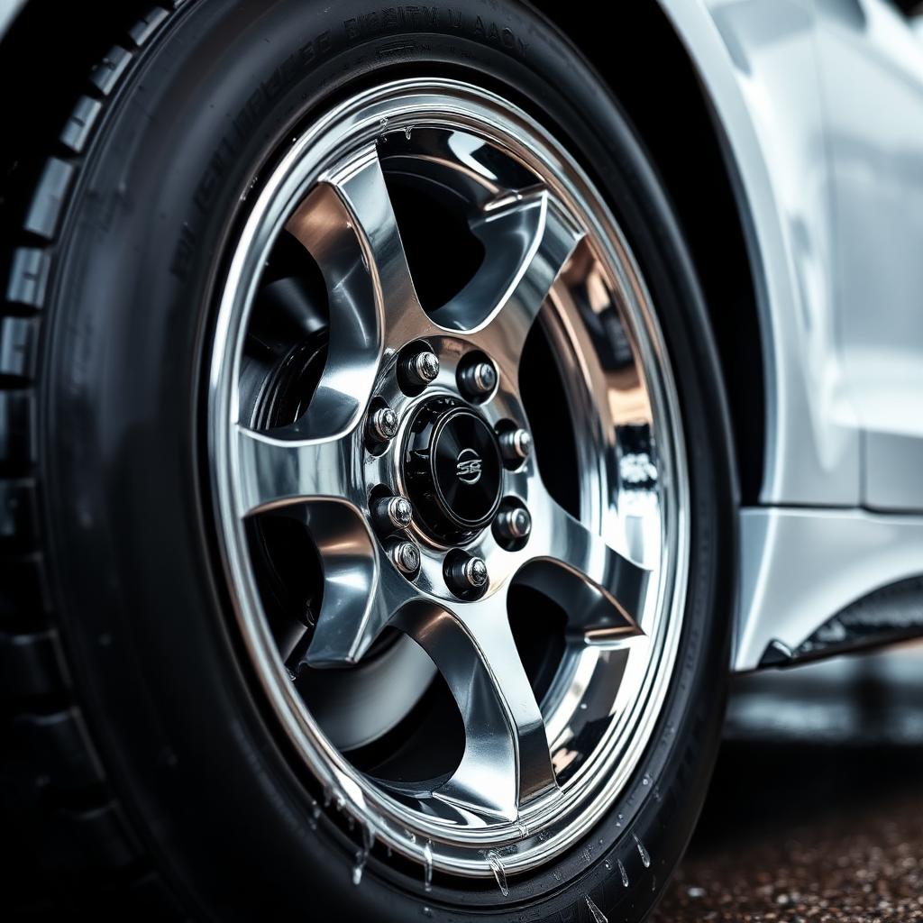 Polished wheel close-up